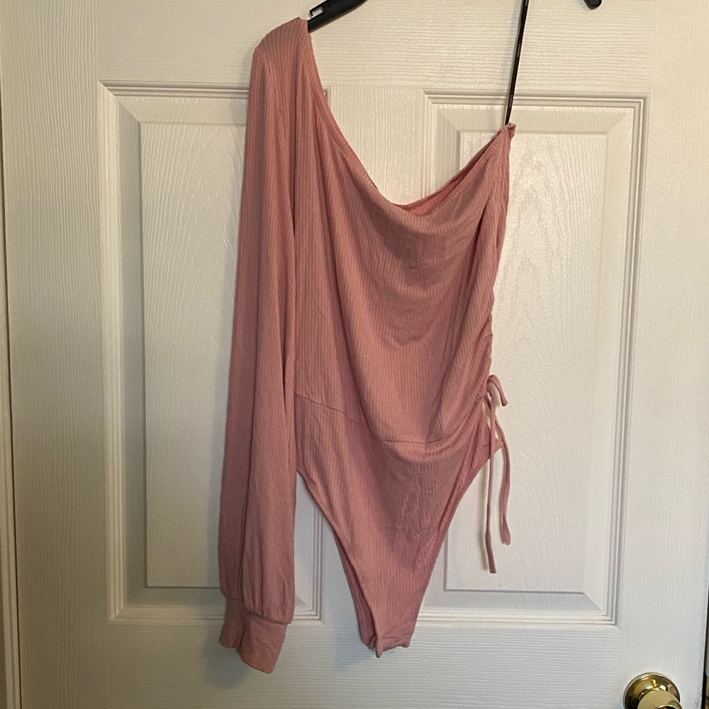 Forever 21 One Shoulder Long sleeve Knit Bodysuit.